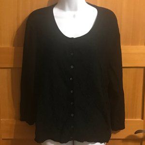 Christopher & Banks knit & lace sweater XL